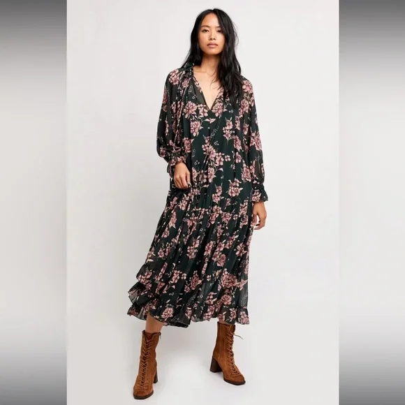chinese dress ladies Buy Free People Women's Feeling Groovy Maxi Dress, Forest Combo, Small at  Amazon.in
